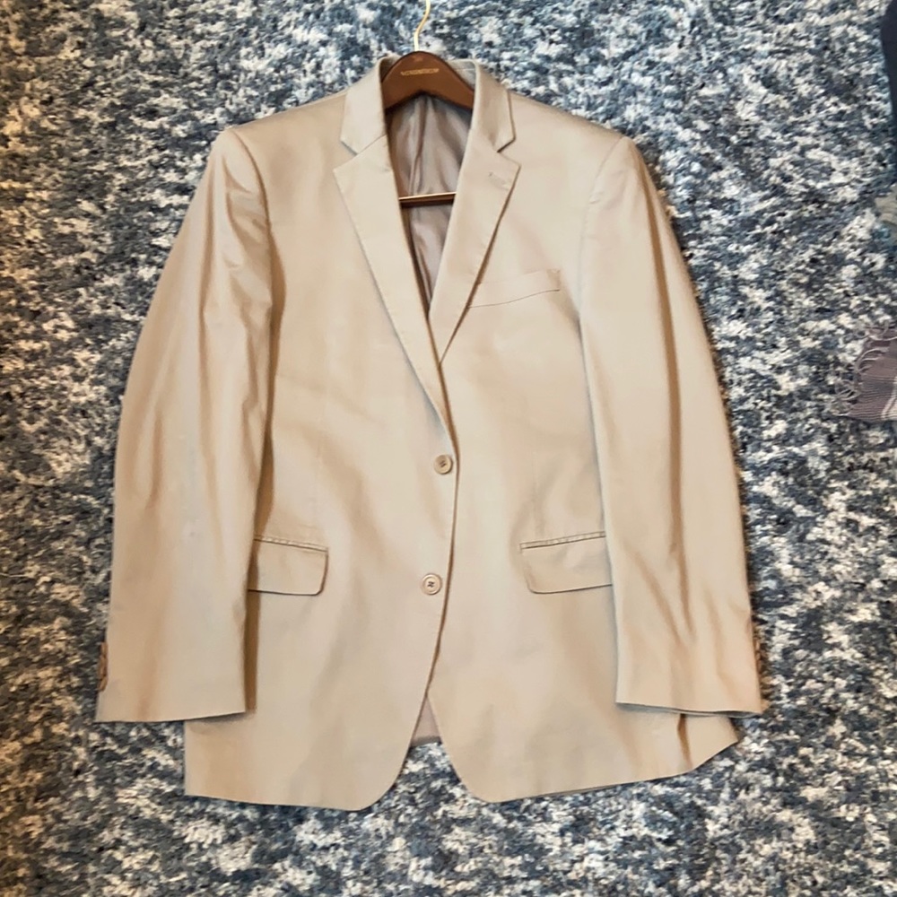 John Varvatos 42R khaki sport coat